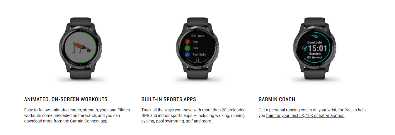 Features of the garmin vivoactive 4